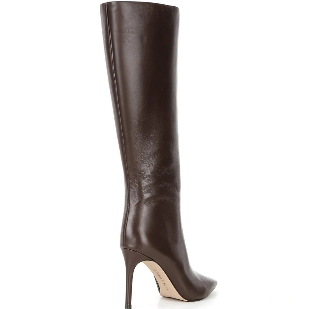 Gianni Bini Salah Leather Tall Stiletto Dress Boots - Picture 3 of 7